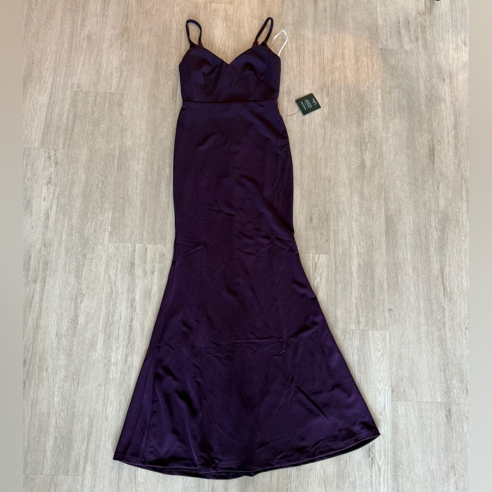 Lulus New Moments of Bliss Purple Backless Mermaid Maxi Dress